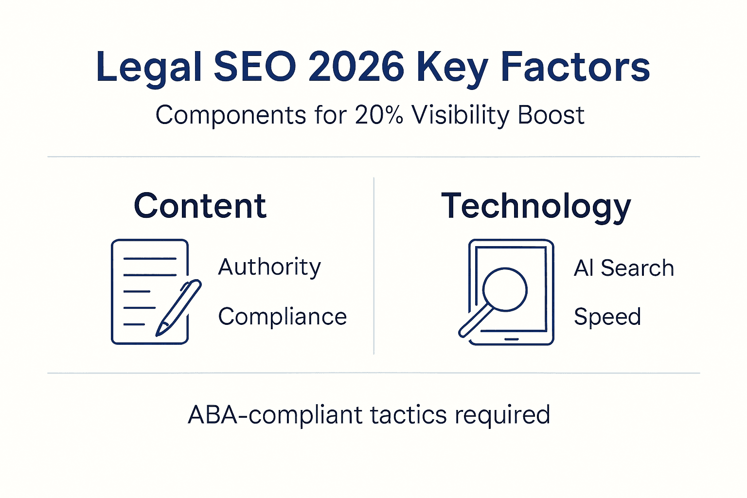 Infographic on top legal SEO ranking factors