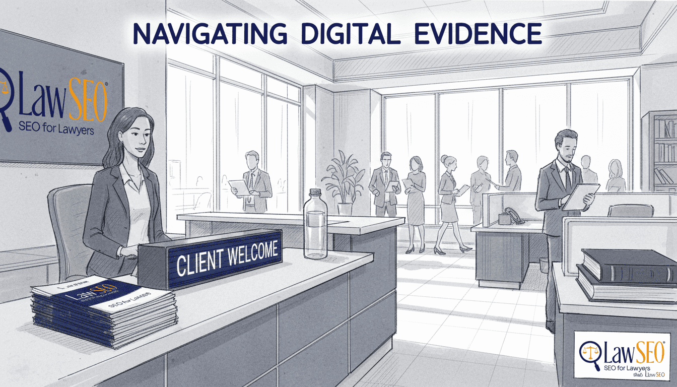 Paralegal checks mobile site images in lobby