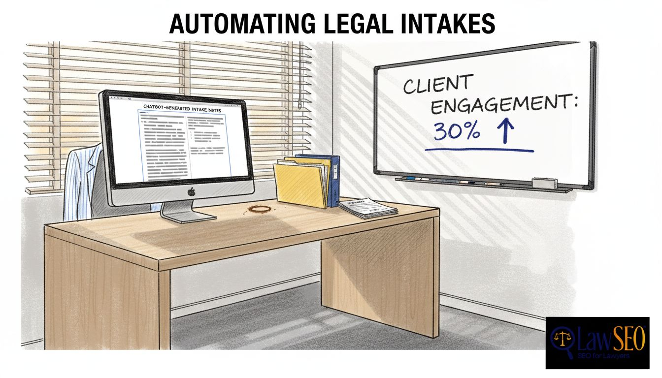 Paralegal reviewing chatbot-enhanced client notes