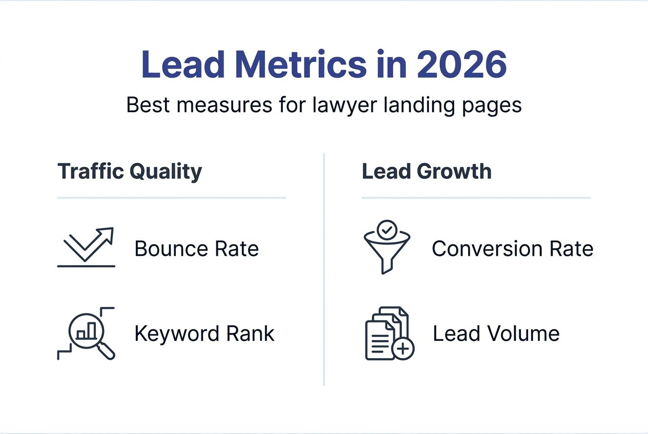 Infographic of lead and SEO metrics for lawyers