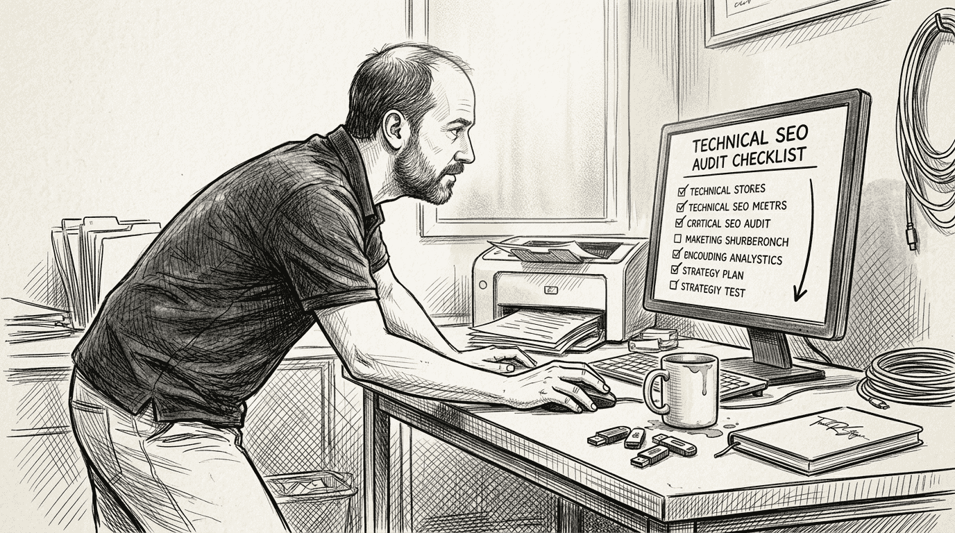 Website manager checking technical SEO issues