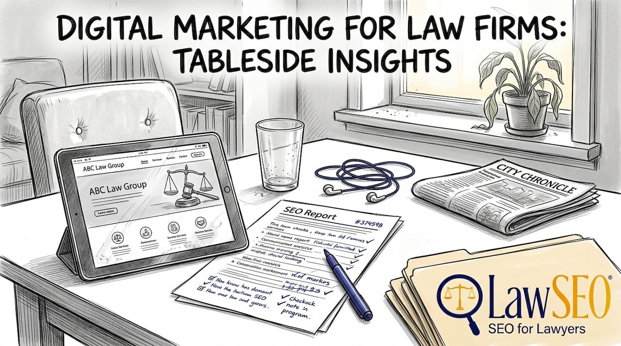 Marketer reviews law firm landing page setup