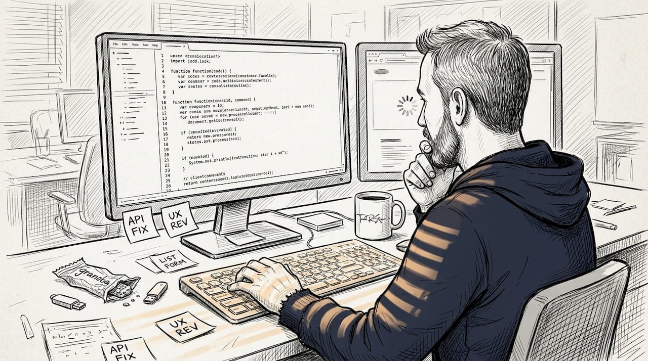 Developer checks website code for speed issues