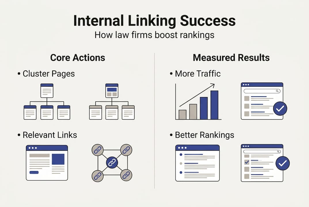 Infographic shows law internal link strategy