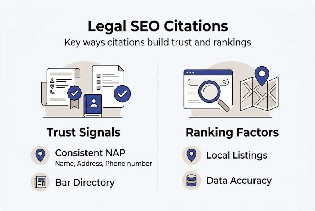 Infographic legal SEO citations trust and ranking