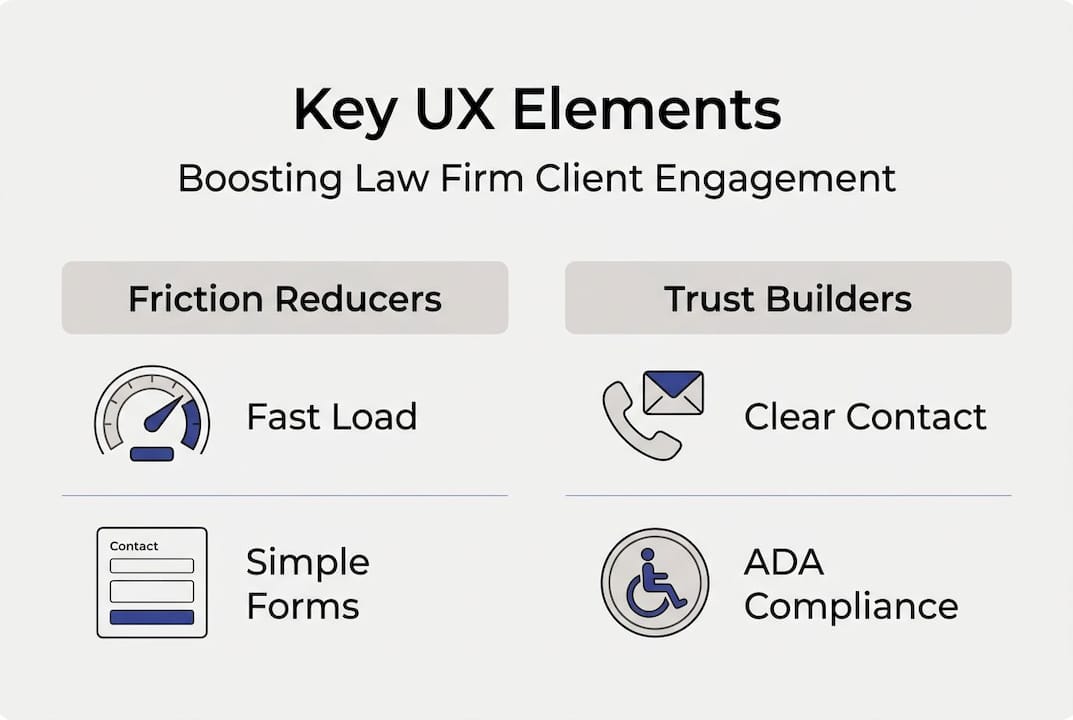 Infographic shows law firm UX essentials