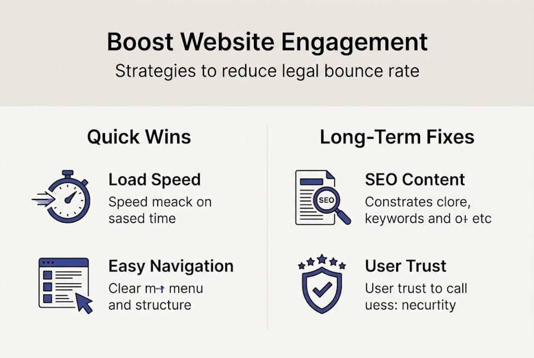 Infographic of legal bounce rate strategies