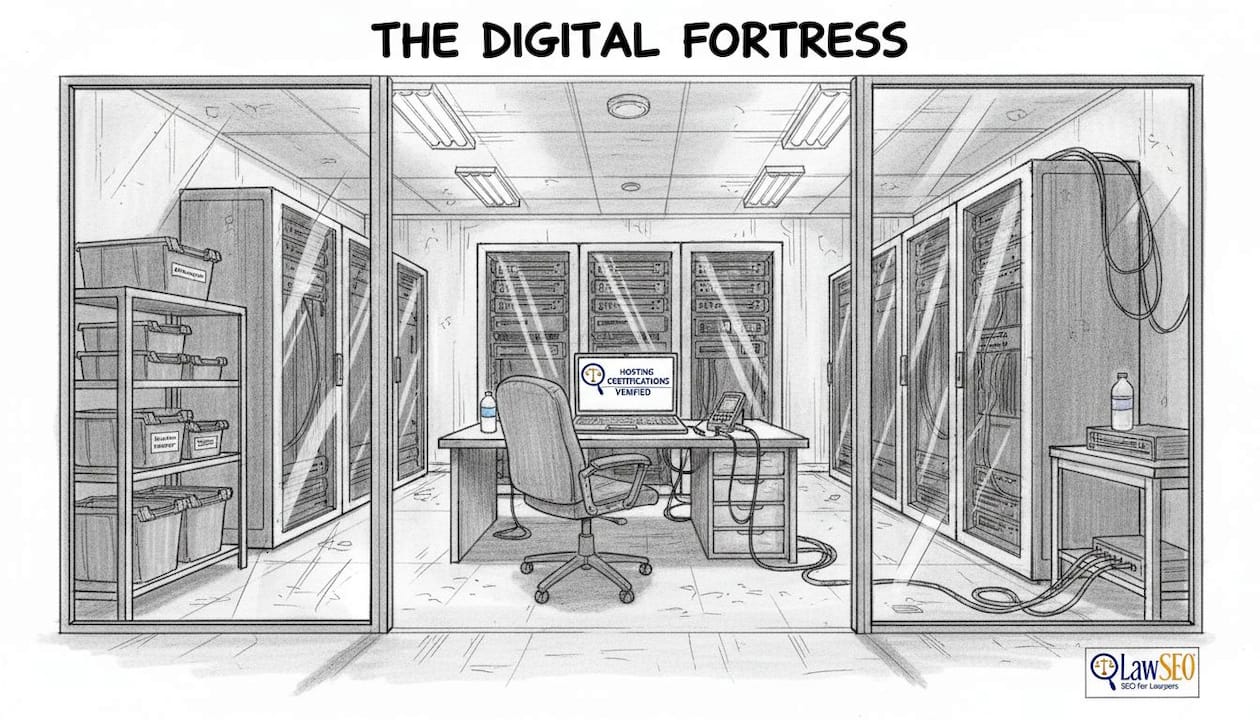 IT administrator checking web hosting certifications