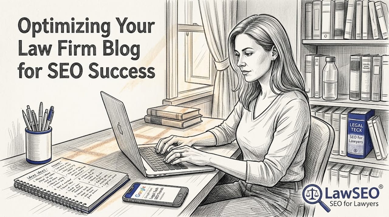 Lawyer builds personal brand at desk