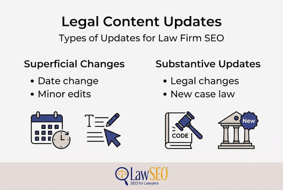 Infographic on effective legal content updates