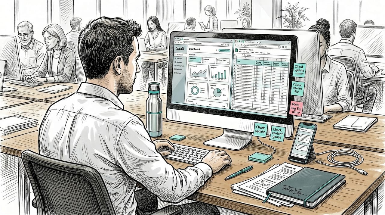 SEO manager comparing SaaS and traditional strategies