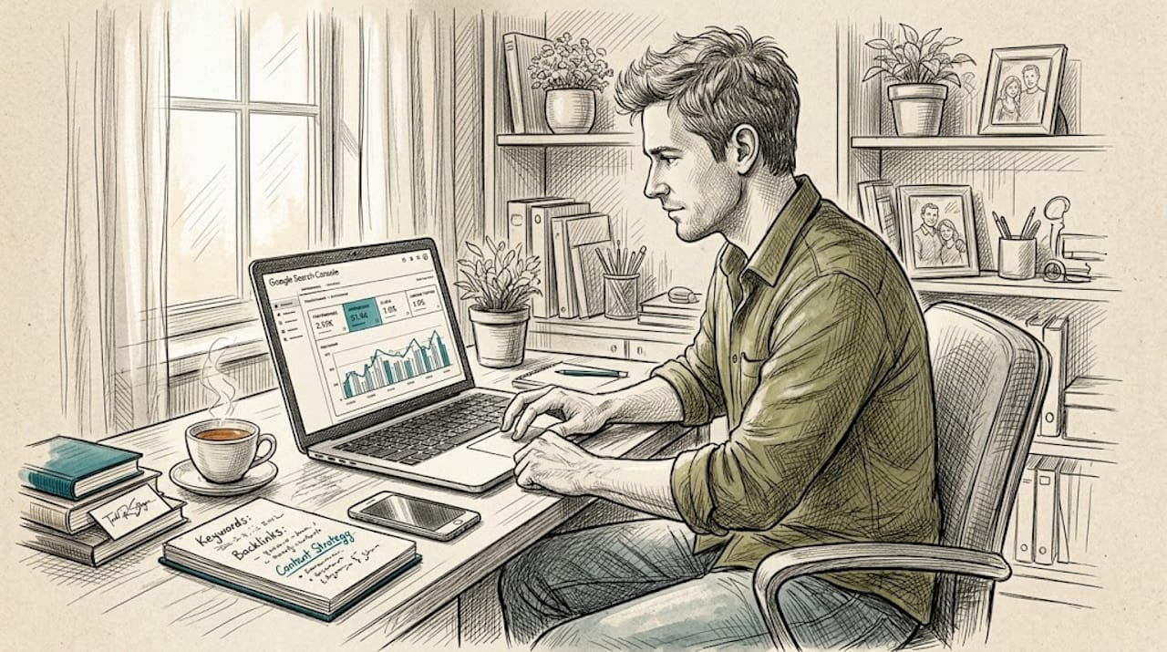 Owner reviews site indexing stats