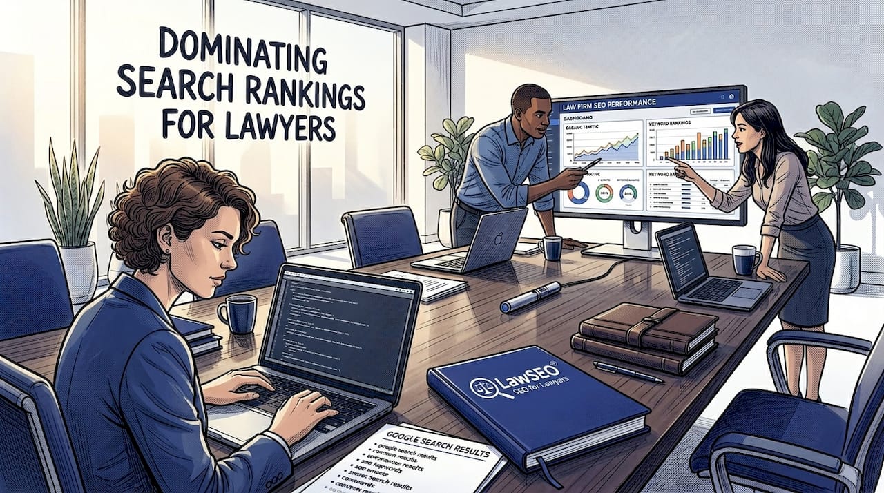 Lawyers collaborate on search visibility metrics