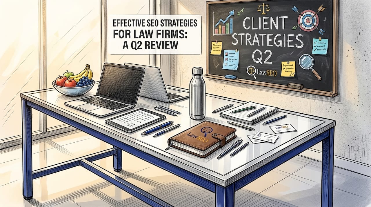 Law firm marketing team meets to review analytics