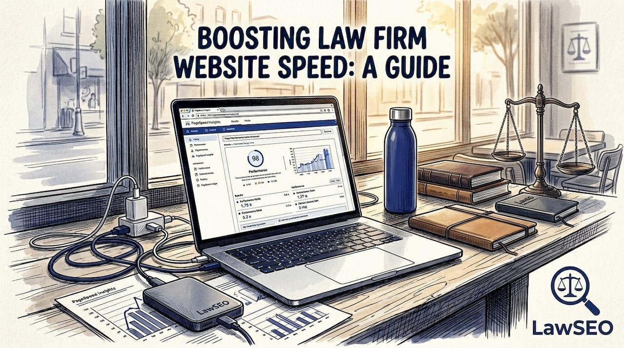 Paralegal checking law firm website speed