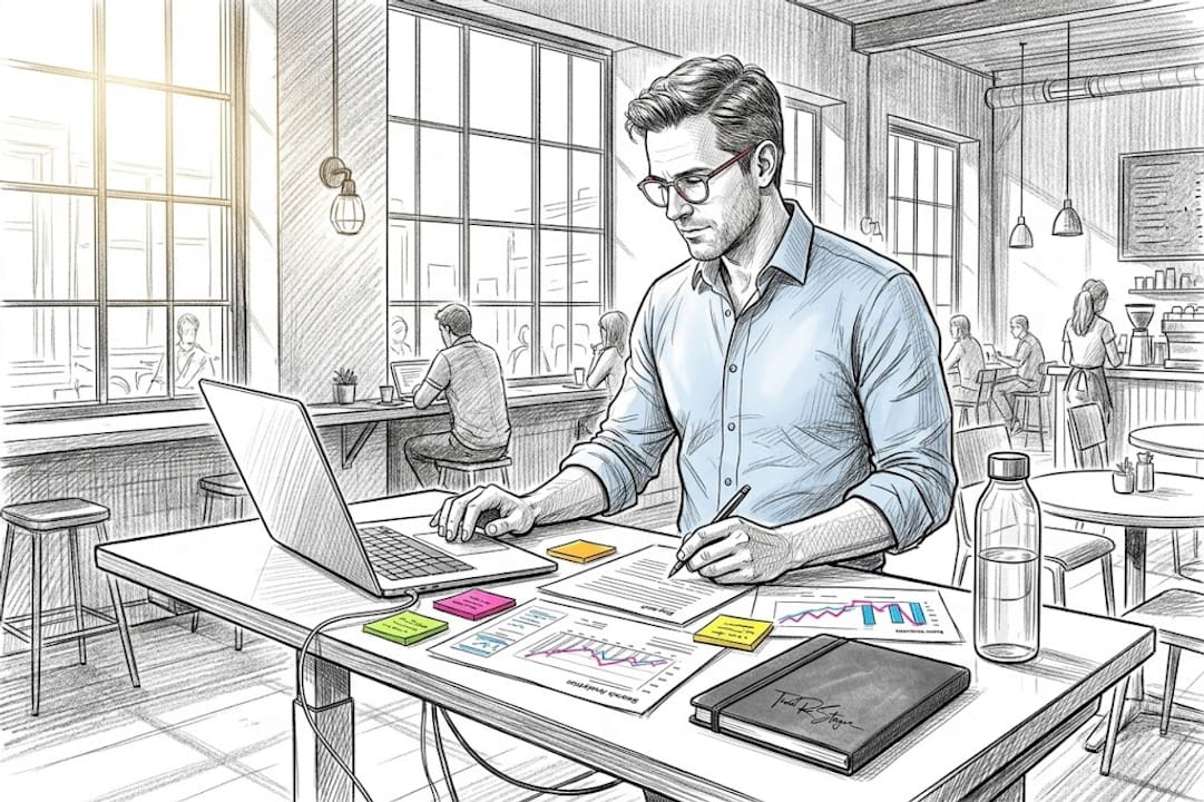 Strategist annotates blog draft for SEO