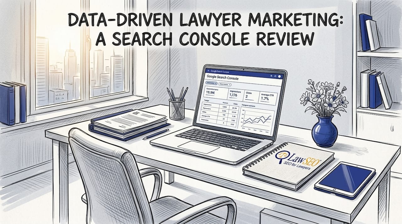 Marketing manager reviewing Google Search Console data