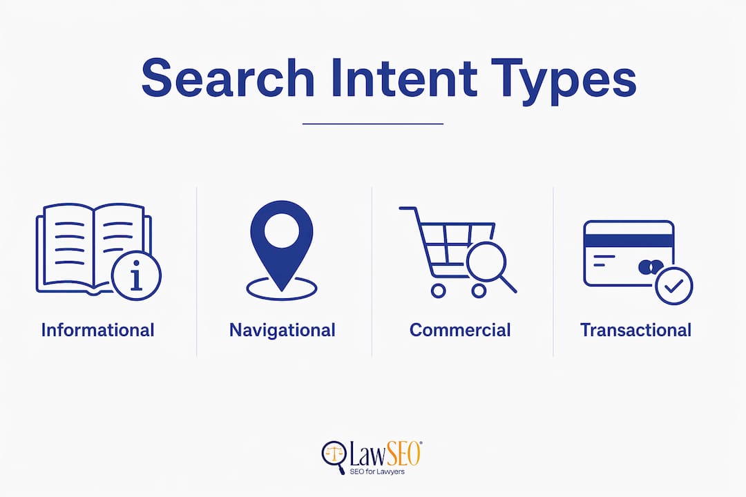 Infographic illustrating types of search intent