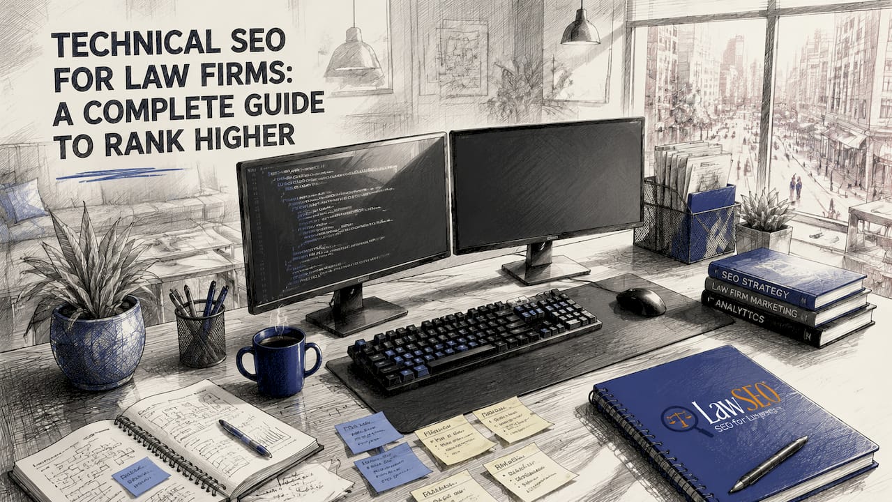 Developer typing SEO code on keyboard in office