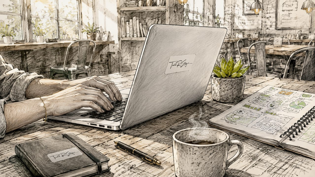 Hands typing to improve site speed experience