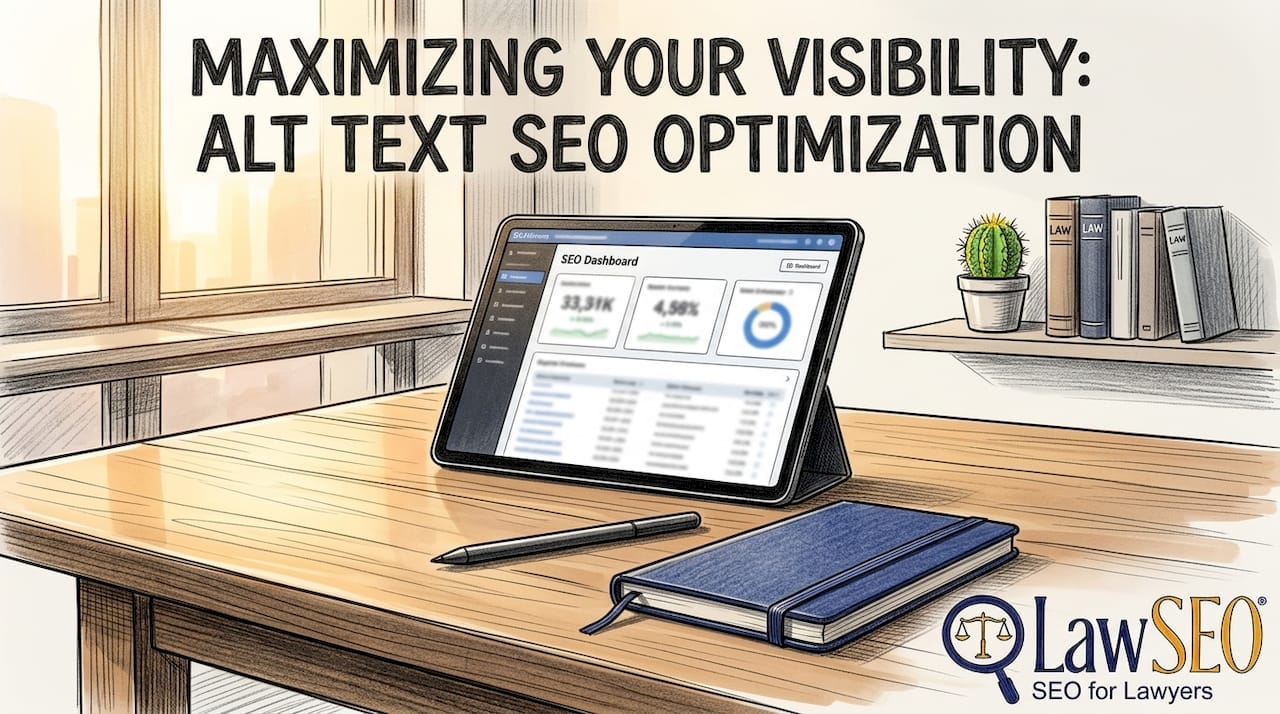 SEO optimization tools with LawSEO branded tablet