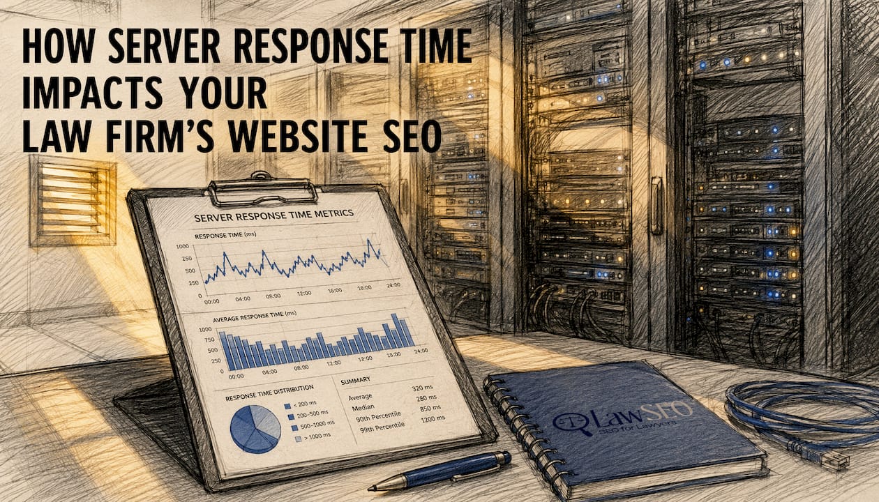 Server racks with response time performance charts