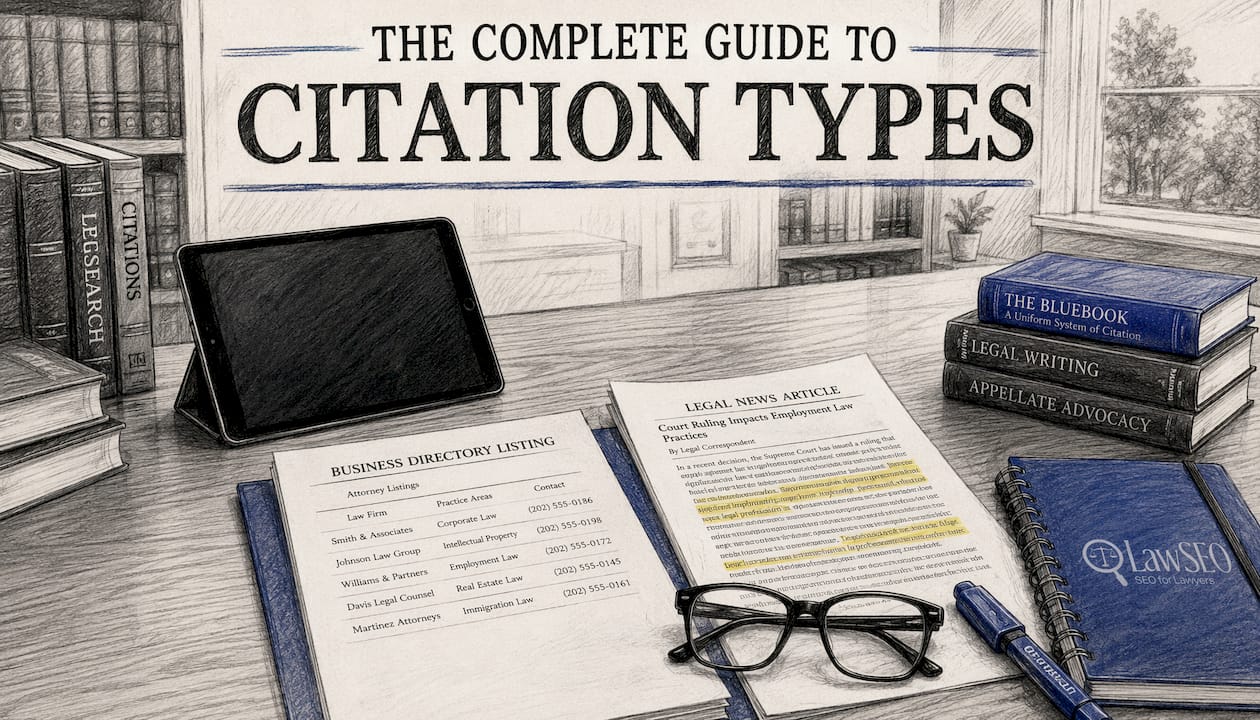 Tablet and printed citation examples on desk