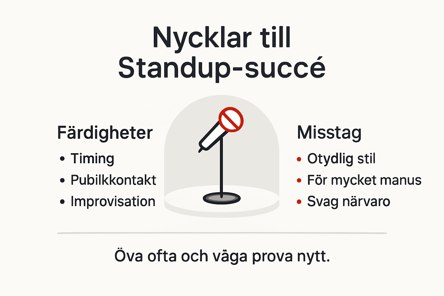 Infografik: Så lyckas du med standup – nyckelfaktorer och tips