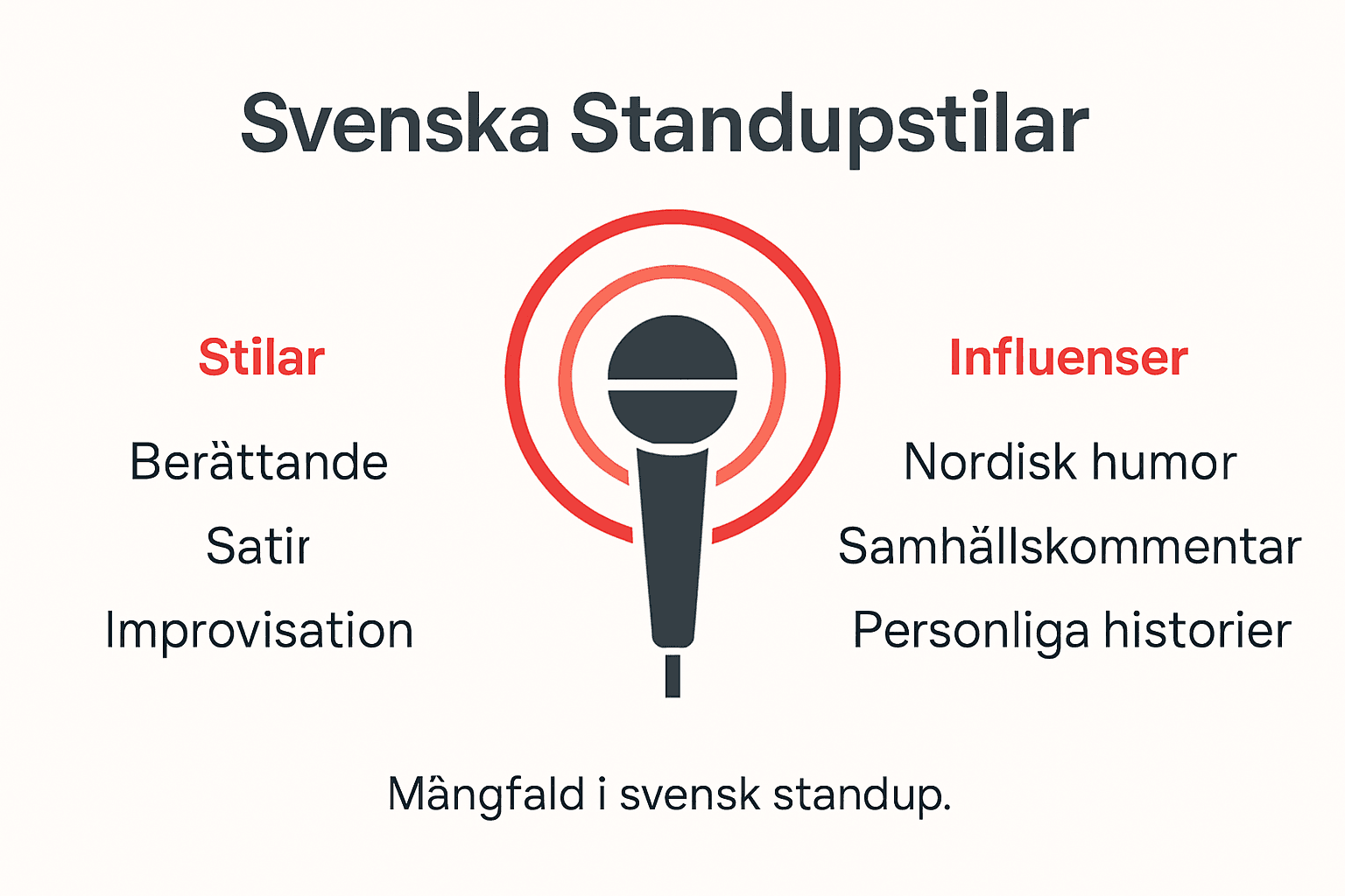 Så här ser de olika svenska standup-stilarna ut – en överblick över influenser och inriktningar