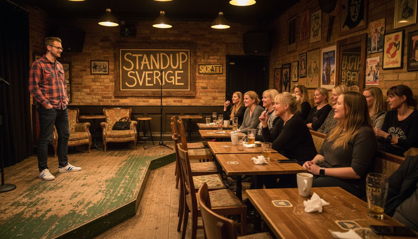 Publik och stämning på en standupklubb