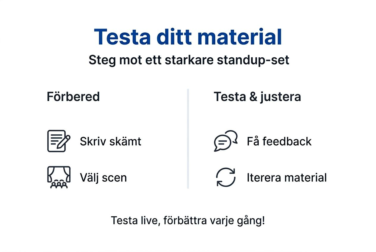 Så här går det till när du genomför ett standup-test – en översikt i infografik.