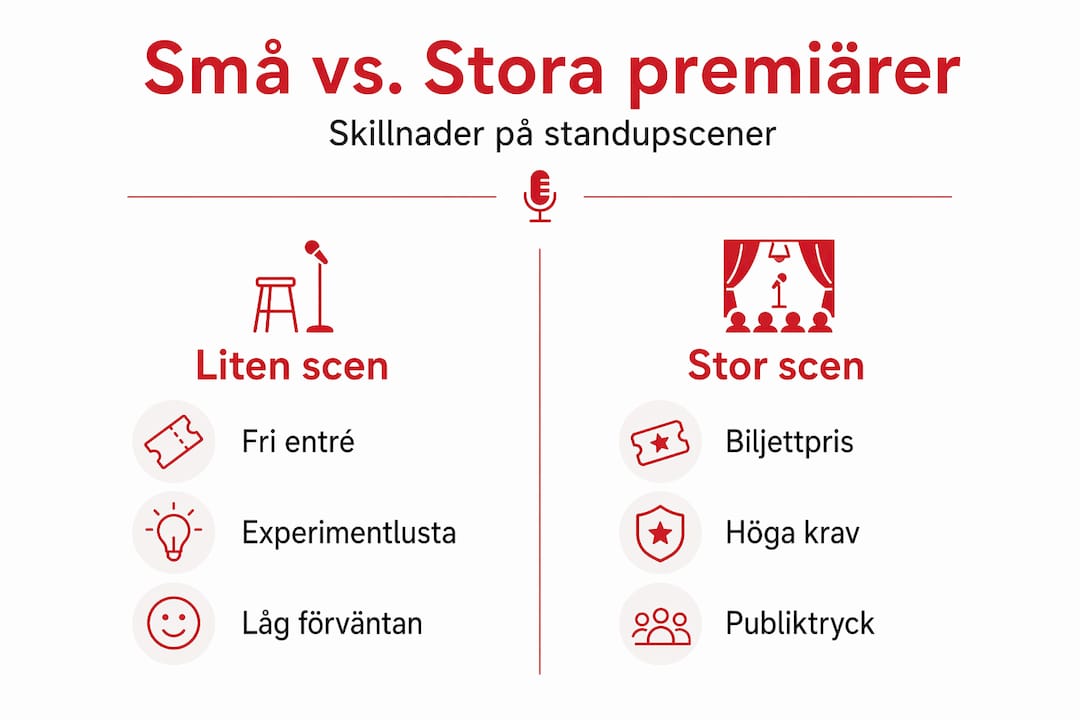 Infografik: Små vs stora standup-premiärer – så skiljer de sig åt