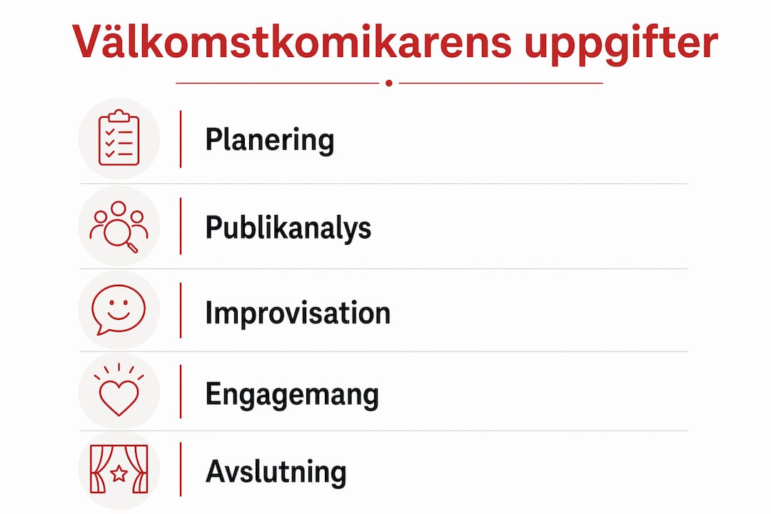 Steg-för-steg-guide: Så här går välkomstkomikerns uppdrag till – illustrerat i en infografik