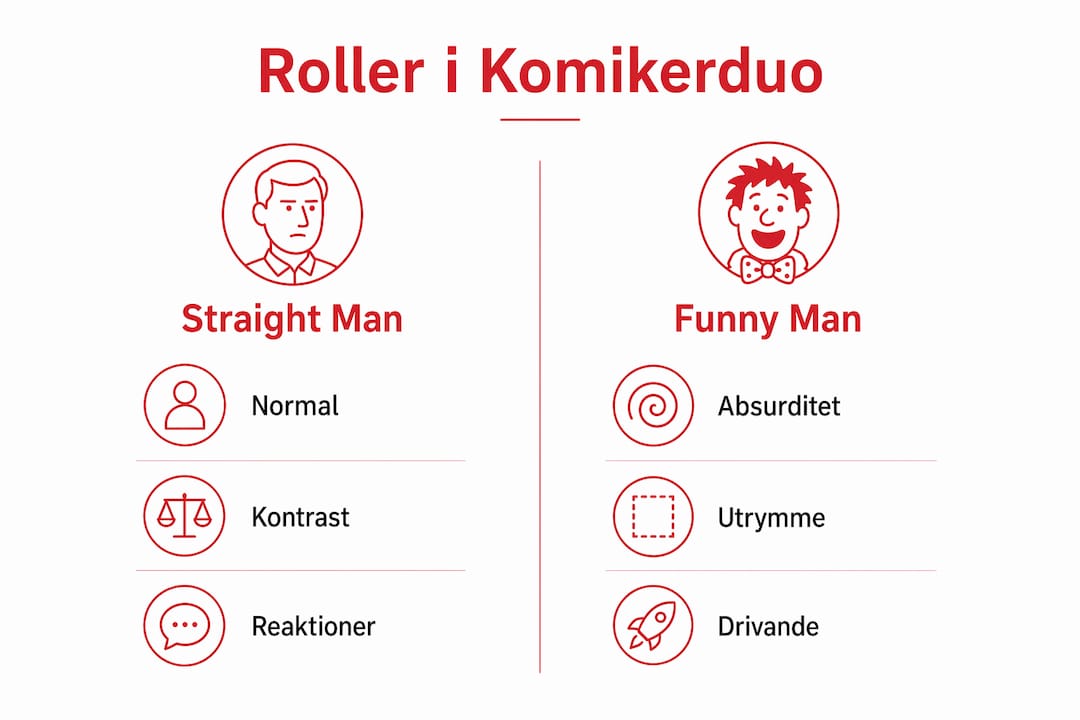 Grafisk översikt: så fördelas rollerna i svenska komikerduos