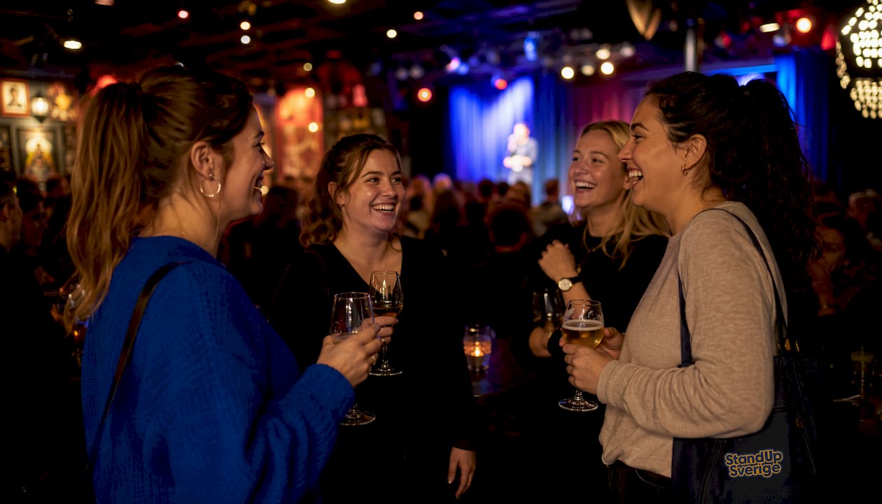 En kväll där kvinnor intar scenen på standupklubben