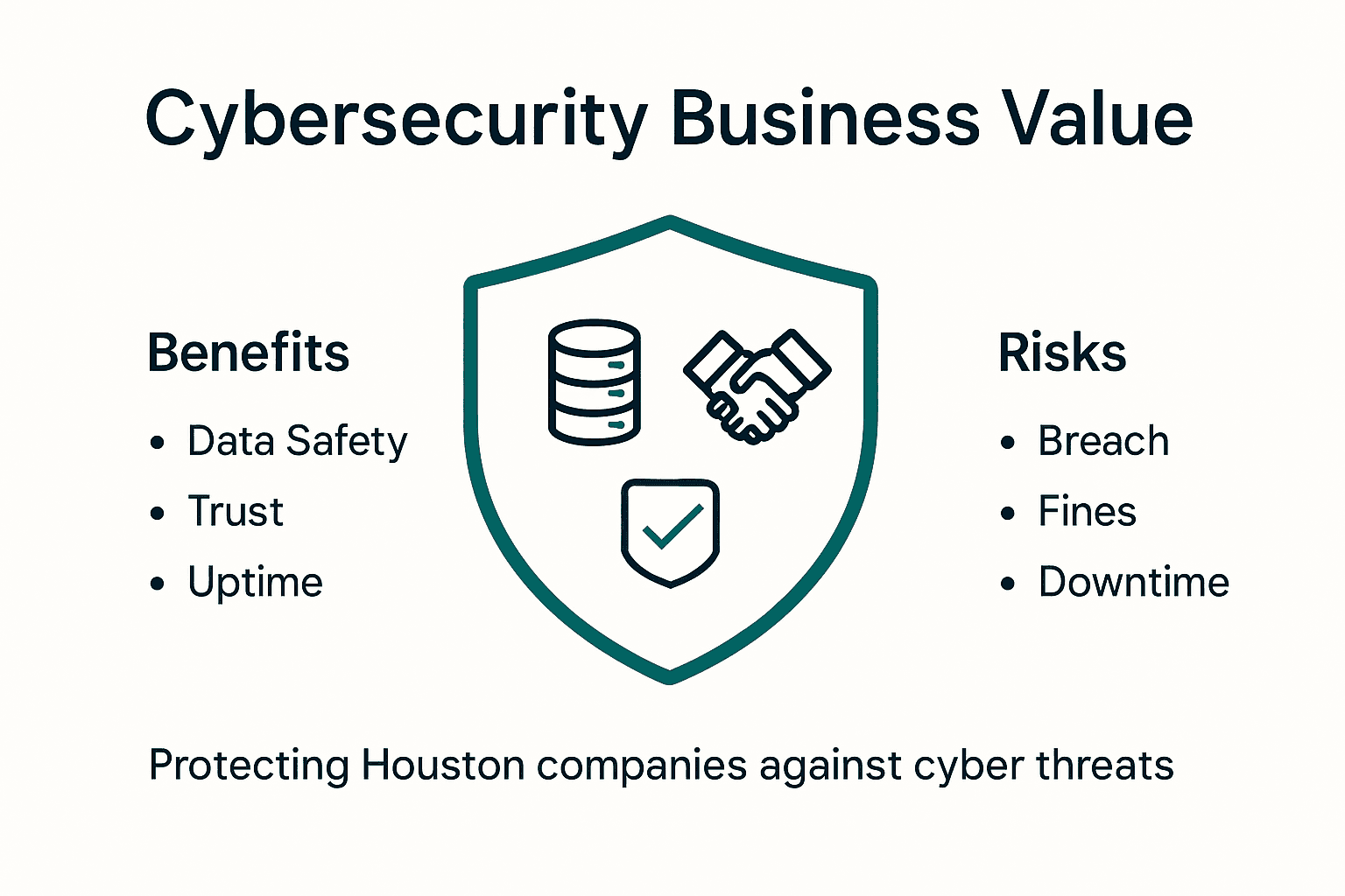 Infographic highlighting cybersecurity value and risks