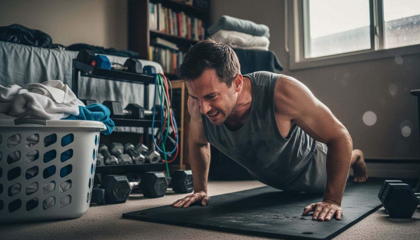 Man doing push-ups for muscle growth
