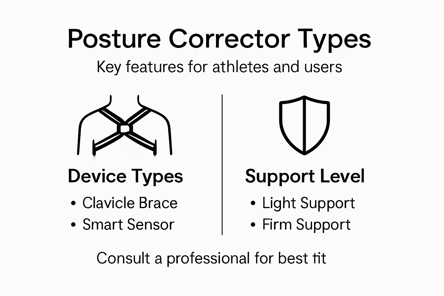 Infographic details posture corrector device types