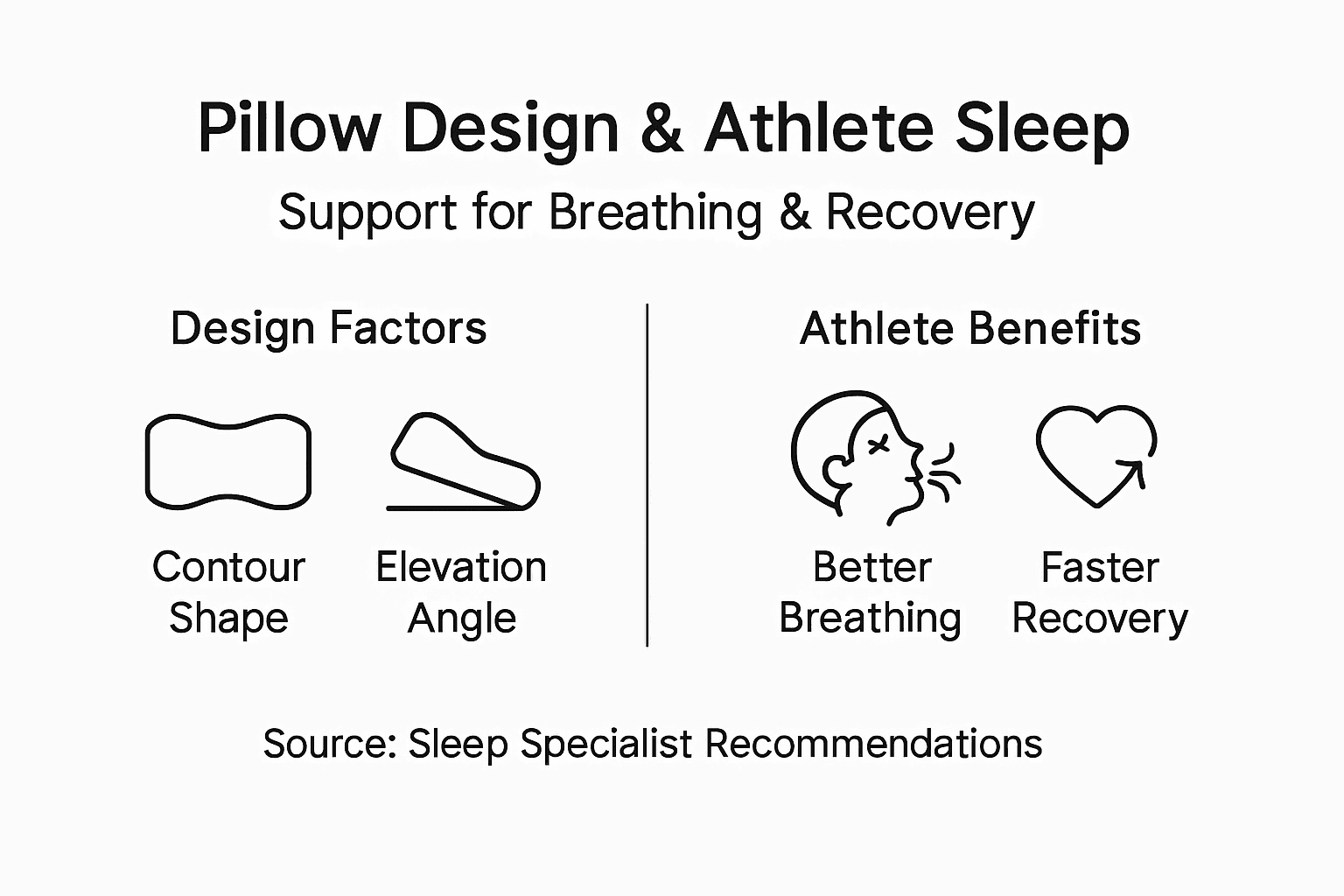 Infographic pillow design and athlete sleep