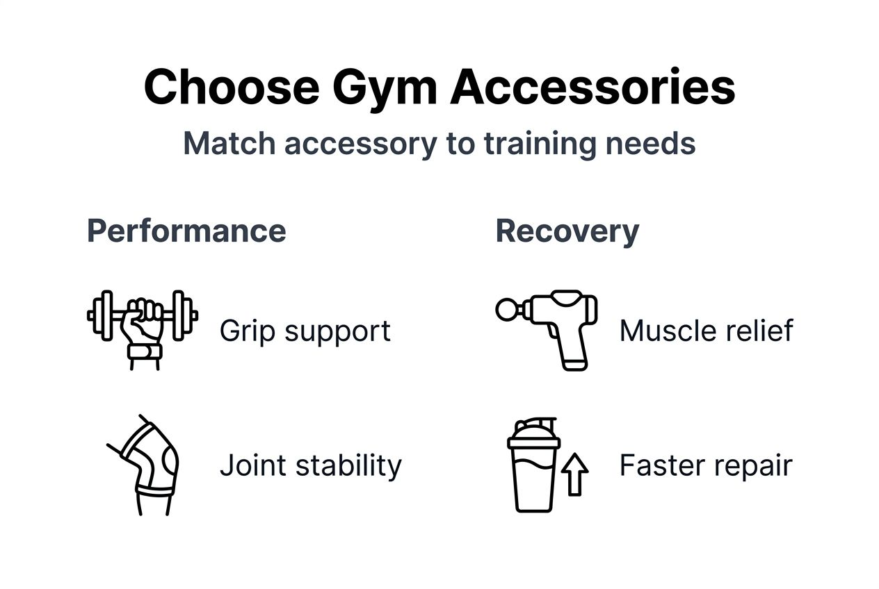 Infographic on gym accessory selection