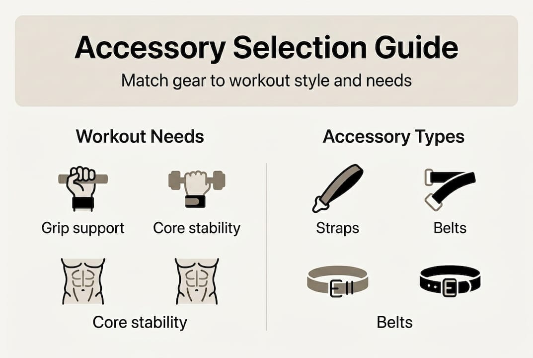 Infographic on accessory selection and types