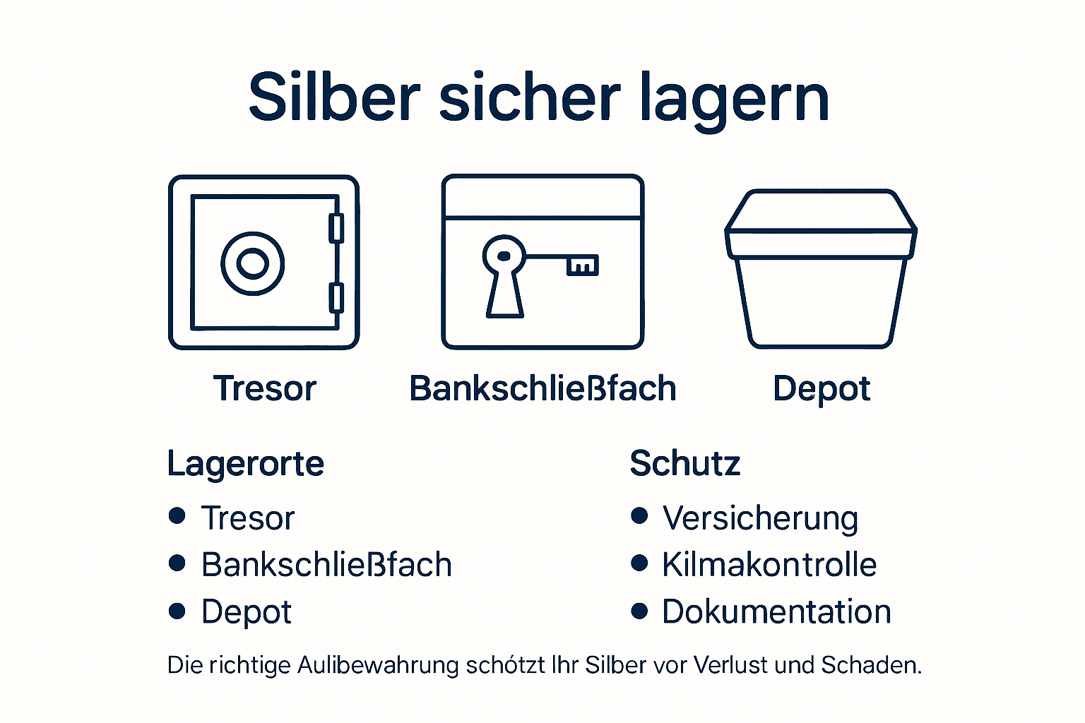Infografik: Die besten Aufbewahrungsorte und Tipps zum Schutz von Silber