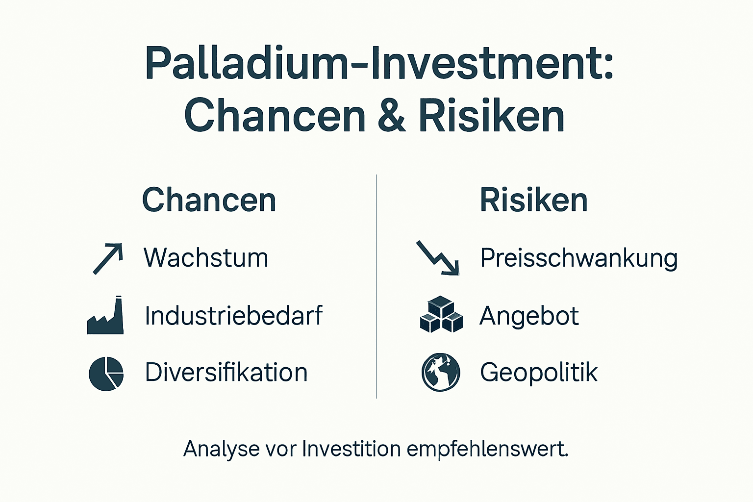 Palladium: Chancen und Risiken auf einen Blick