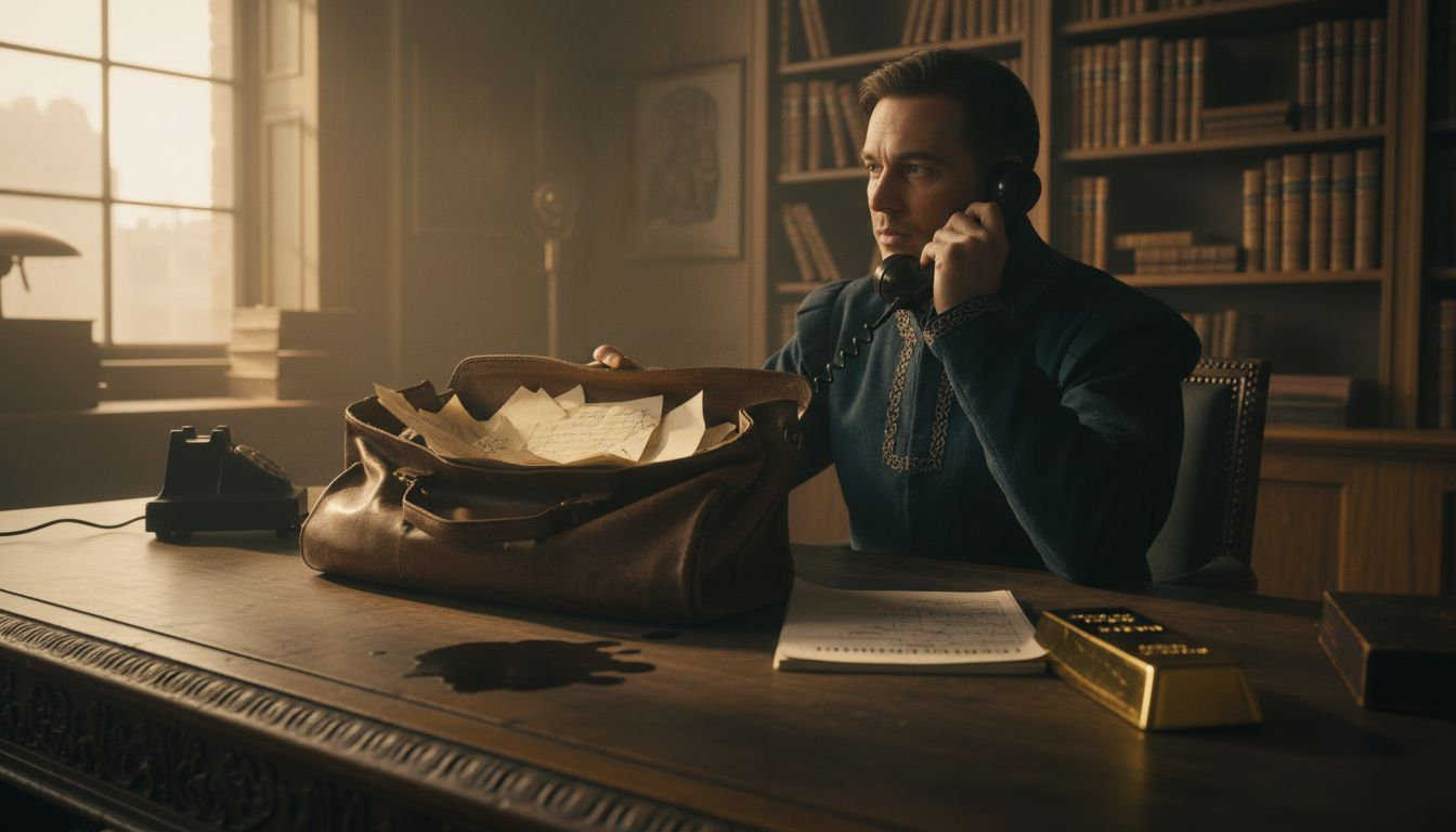 Ein Banker stimmt telefonisch den aktuellen Goldpreis ab.