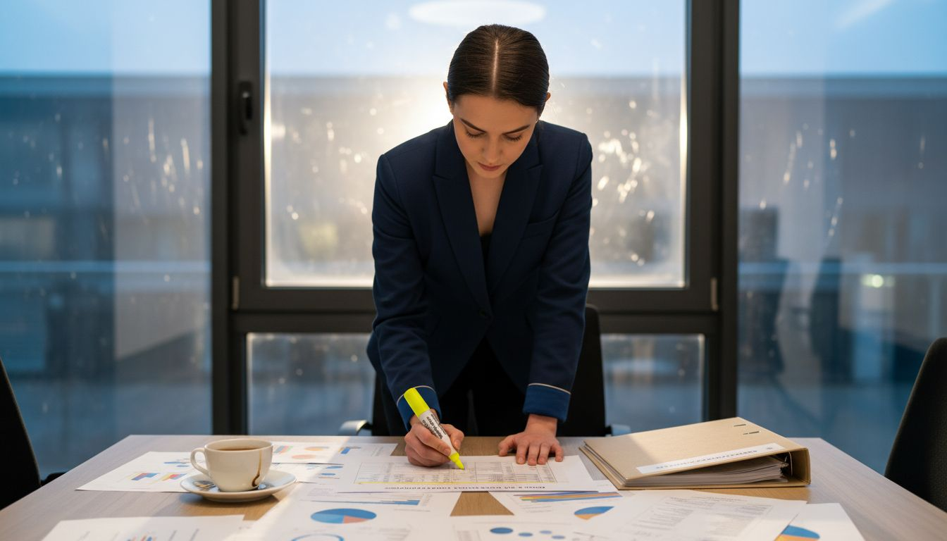 Eine Frau prüft, wie das Angebot an Gold mit der aktuellen Nachfrage übereinstimmt.