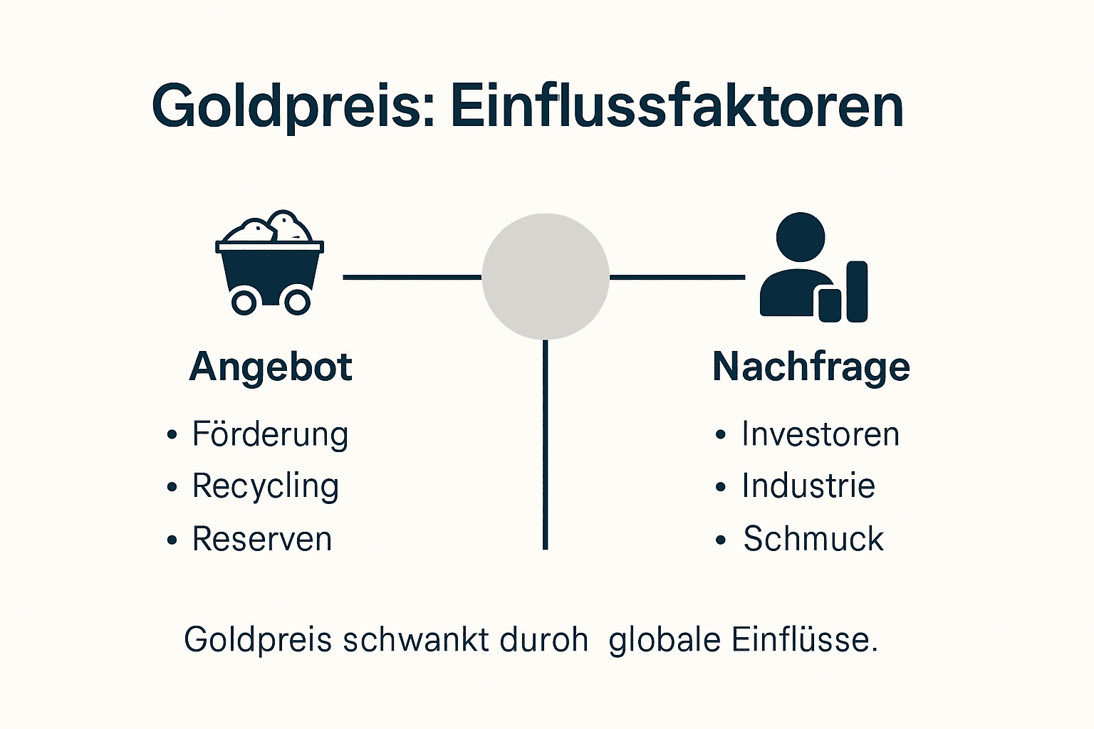 Infografik: Die wichtigsten Einflussfaktoren auf den Goldpreis im Überblick