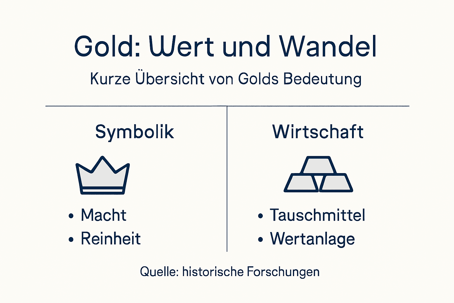 Grafik: Die Geschichte des Goldes und seine Bedeutung im Wandel der Zeit