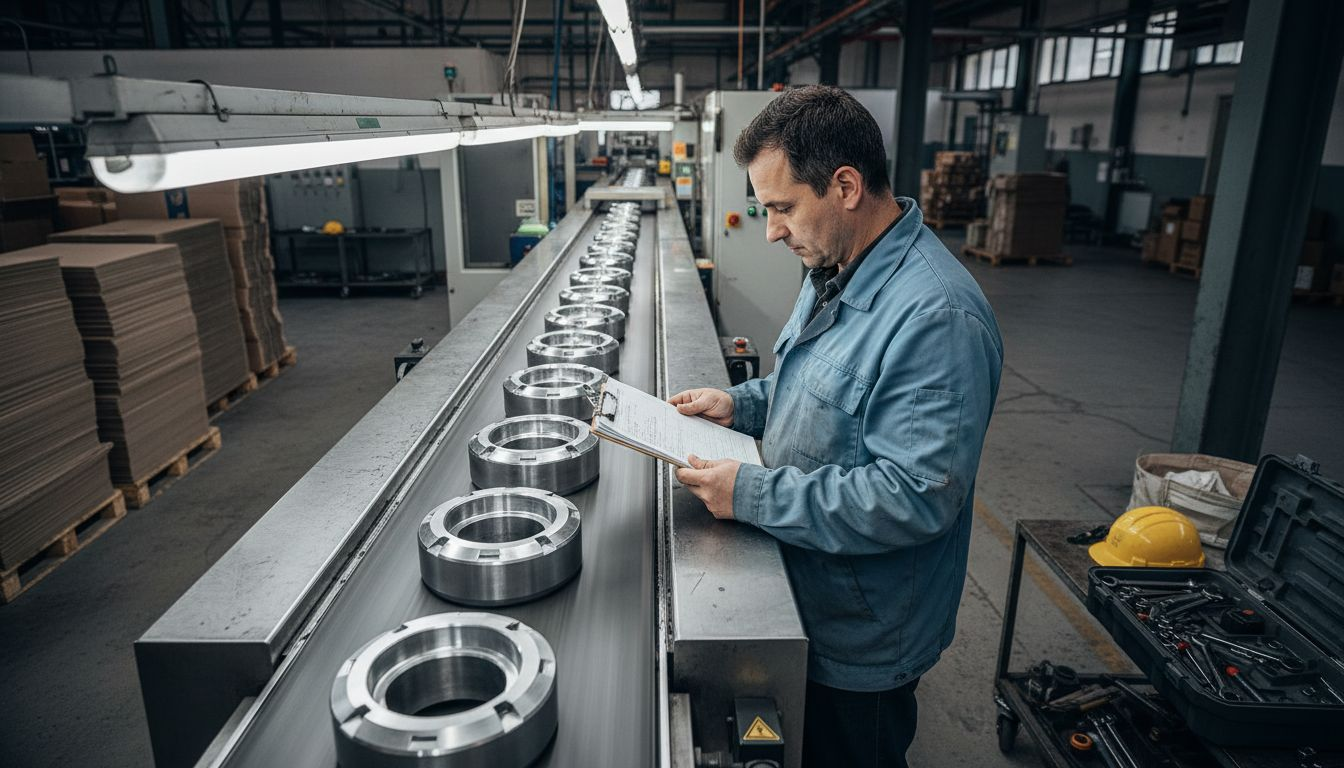 Ein Mitarbeiter kontrolliert die Qualität von Silber direkt in der Produktionshalle.