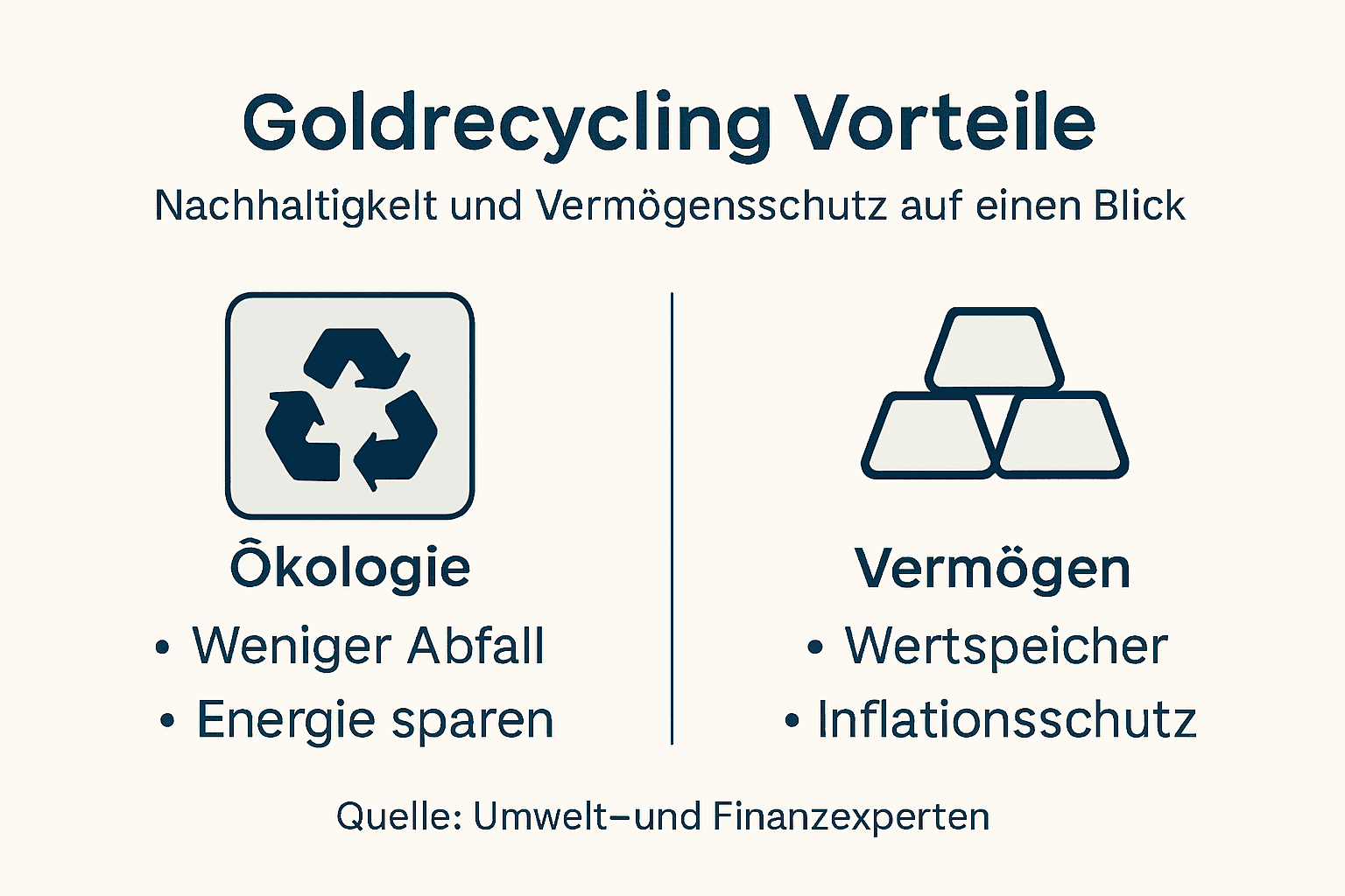 Infografik: Goldrecycling – Nachhaltig investieren und Vermögen sichern