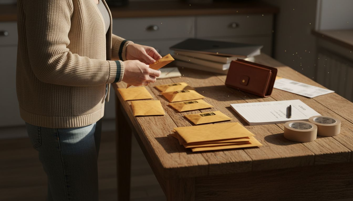 Eine Frau bereitet Goldbarren für den Versand vor.